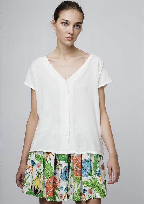 Camisa blanca escote